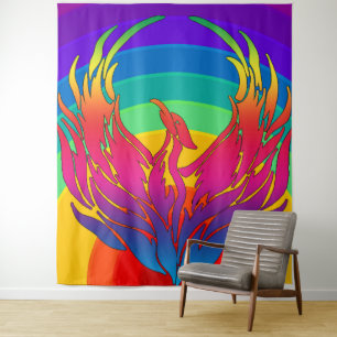 Rainbow Dragon Tapestry Wandteppich