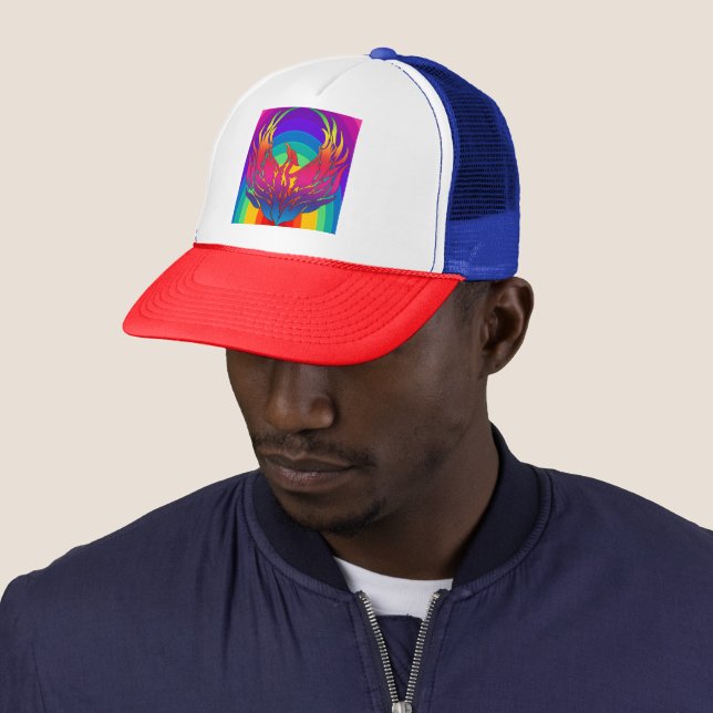Rainbow Dragon Trucker Hat Truckerkappe (Beispiel)