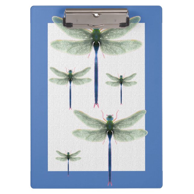 Rainbow Dragonfly Anpassbare Visitenkarten Klemmbrett (Vorderseite)