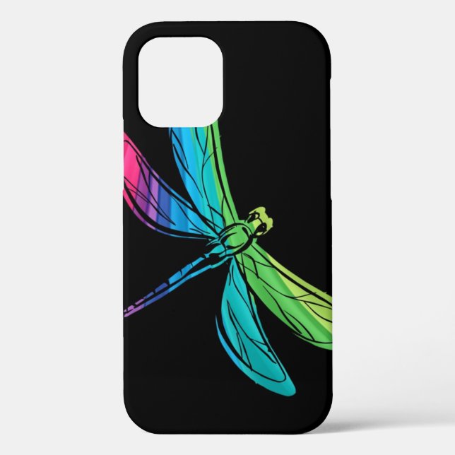Rainbow Dragonfly auf Black Case-Mate iPhone Case (Rückseite)