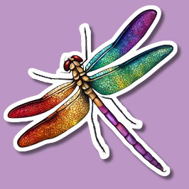 Rainbow Dragonfly Aufkleber