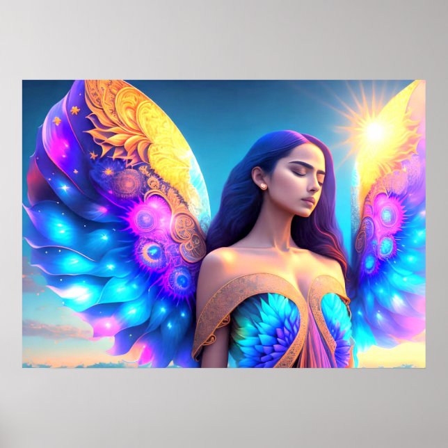 Rainbow Dream Angel Remembrane OWN ART Poster (Vorne)