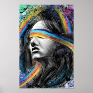 Rainbow Dreams Lady Poster