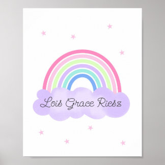 Rainbow Dreams Wall Art Psalm 28:7 print 2of 3 Poster