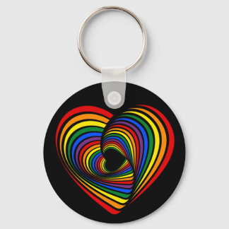 Rainbow Drehung Herz Schlüsselanhänger