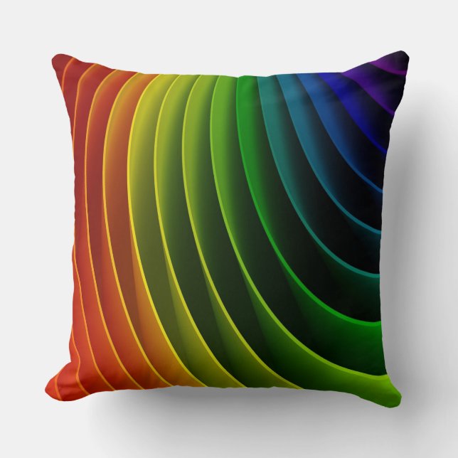 Rainbow Drehung Throw Kissen (Vorderseite)