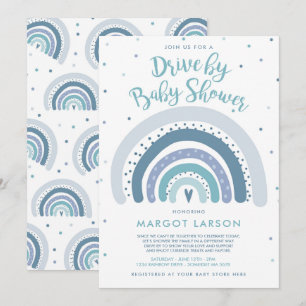 Rainbow Drive by Baby Showmute Tones Rainbow Einladung