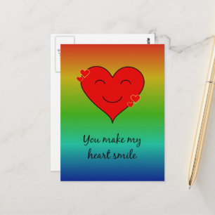 Rainbow, du bringst mein Herz zum Lächeln Postkarte