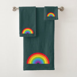 Rainbow dunkelblau Handtuch Badhandtuch Set