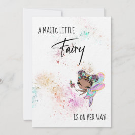 *~* Rainbow Dust Baby Girl Fairy Shower Invitation