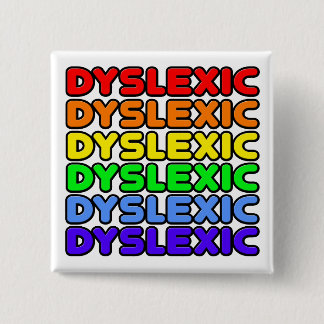 Rainbow Dyslexic Button
