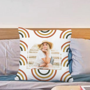 Rainbow Earth Tones Foto Kissen