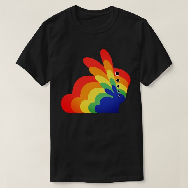 Rainbow Easter Bunny - Ostern T-Shirt (Design vorne)