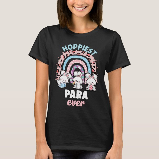 Rainbow Easter Para Teacher Paraprofessional Parae T-Shirt (Vorderseite)