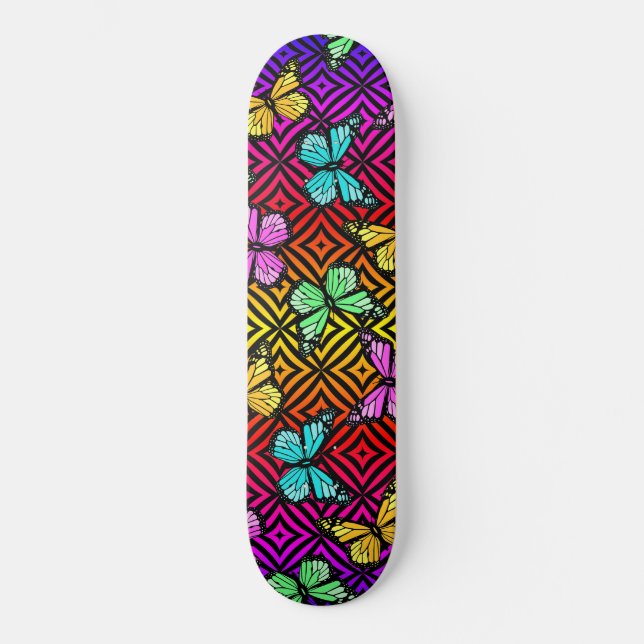 Rainbow ED Butterfys Skateboard (Vorderseite)