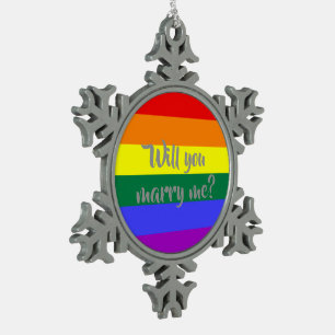 #rainbow ehe Vorschlag Weihnachtsdekoration Schneeflocken Zinn-Ornament