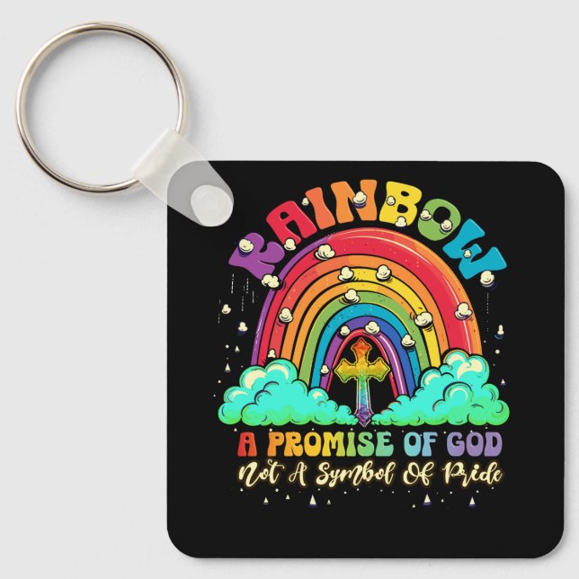 Rainbow ein Versprechen Gottes nicht ein Symbol de Schlüsselanhänger (Vorderseite)