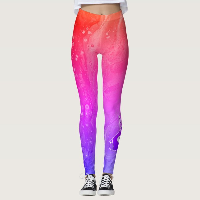 Rainbow-Einhorn Leggings (Vorderseite)