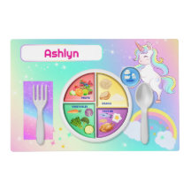 Rainbow Einhorn Platzierung & Gesunde Platte