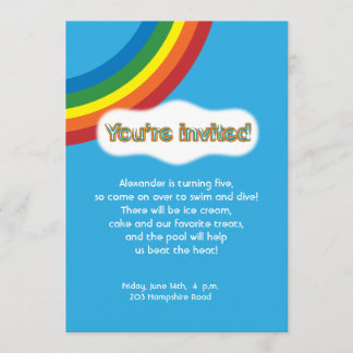 Rainbow-Einladung Einladung