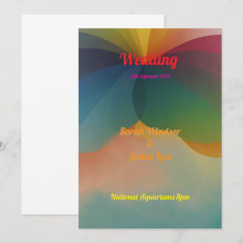 Rainbow Elegance: Eine mystische Hochzeit Einladung