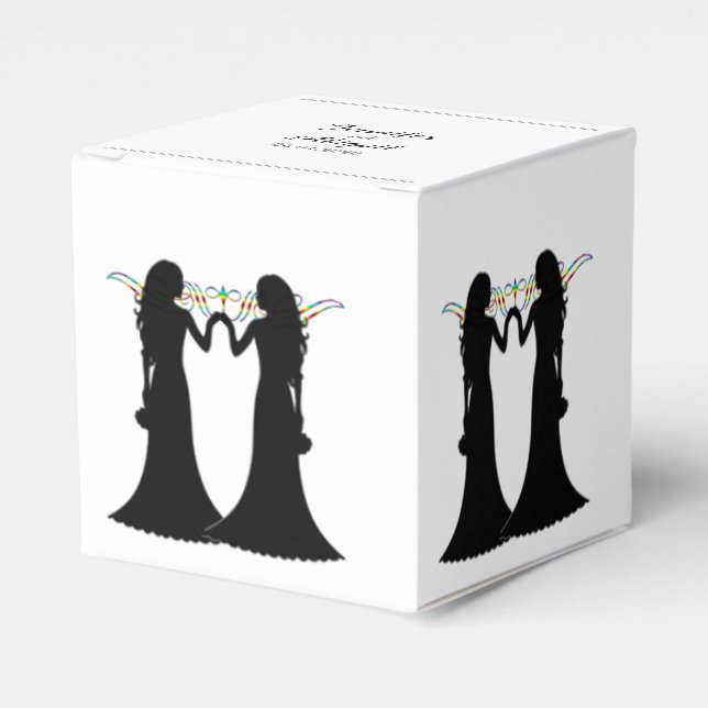 Rainbow Elegance Gastgeschenk Hochzeit Box Geschenkschachtel (Vorderseite)
