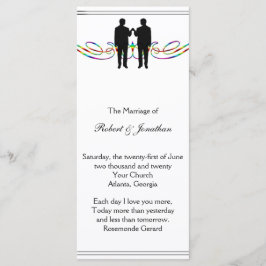 Rainbow Elegance Groom Wedding Program Programm