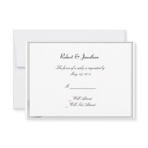 Rainbow Elegance Groom Wedding Response Card