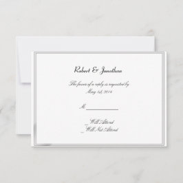 Rainbow Elegance Groom Wedding Response Card RSVP Karte