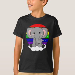 Rainbow Elephant Niedliche Elefanten für Kinder T-Shirt