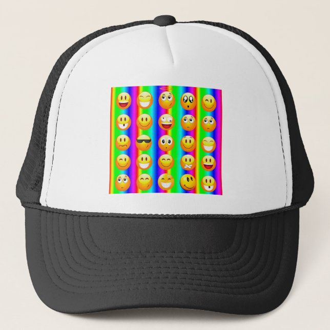 rainbow emoji truckerkappe (Vorderseite)