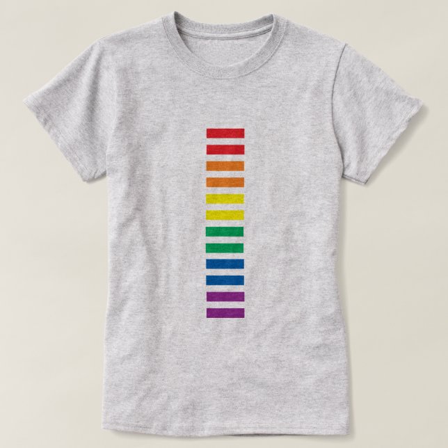 RAINBOW EQUALITY SIGN LGBTQI GAY LESBIAN PRID T-Shirt (Design vorne)