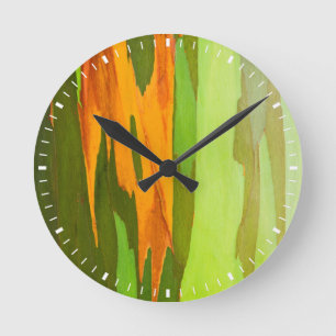 Rainbow Eucalyptus bellen, Hawaii Runde Wanduhr