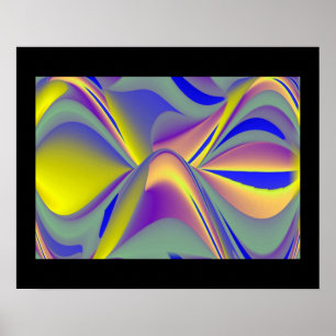 Rainbow Eye , Abstrakte 3D Art Poster