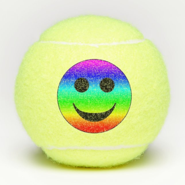 Rainbow Face Tennisbälle (Vorderseite)