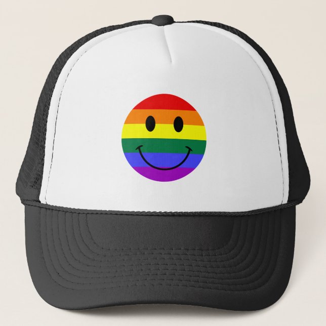 Rainbow Face Truckerkappe (Vorderseite)