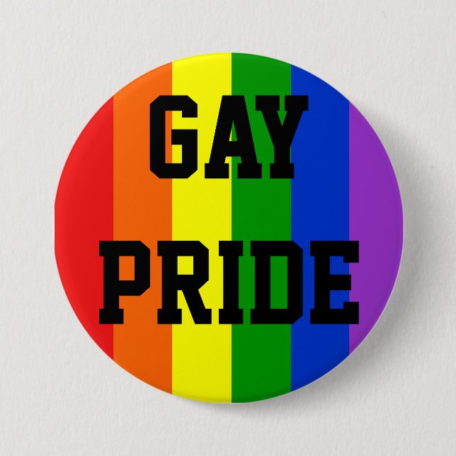 Rainbow-Fahne-Rundtaste des Gay Pride Button (Vorderseite)