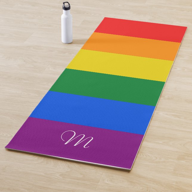 Rainbow-Fahne Streifen Badetuch Set Yogamatte (Beispiel)