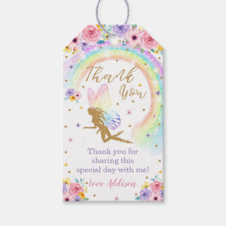 Rainbow Fairy Favor Tags Geschenkanhänger