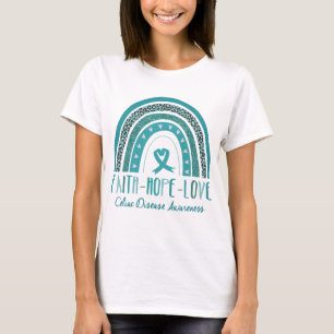 Rainbow Faith Hope Liebe Celiac Disease Awareness T-Shirt