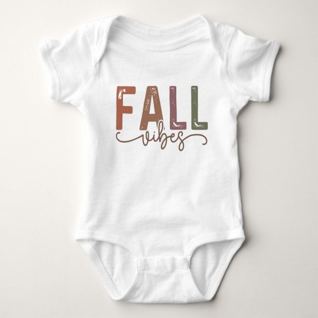 Rainbow Fall Vibes Baby Strampler (Vorderseite)