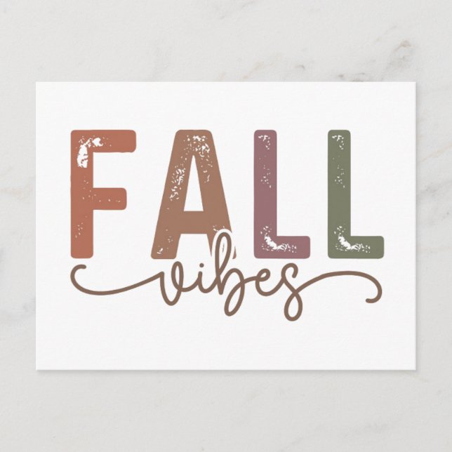 Rainbow Fall Vibes Postkarte (Vorderseite)