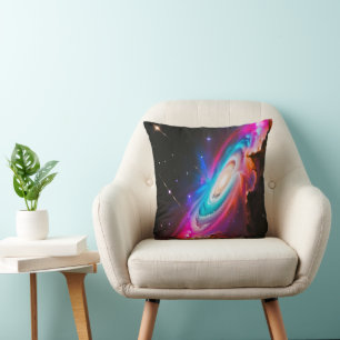 Rainbow Fantasy Black Hole Galaxy Kissen