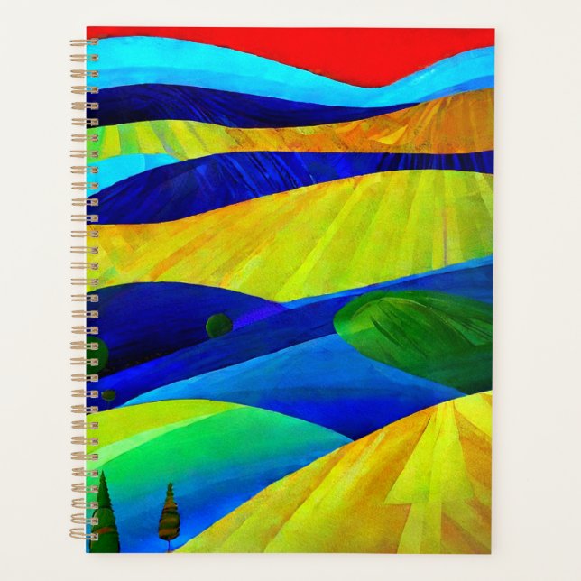 Rainbow Fantasy Hills Landschaft Planer (Vorderseite)