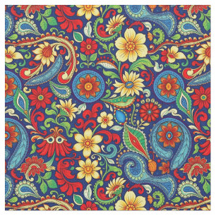 Rainbow-Farb Paisley Stoff