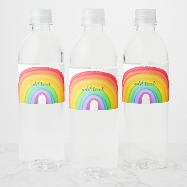 Rainbow-Farb-Wasser-Flaschenetikett (Flaschen)