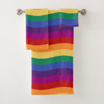 Rainbow-Farb-Wavy-Linien