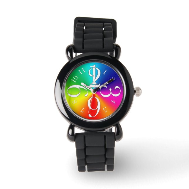 Rainbow-Farben Armbanduhr (Vorderseite)
