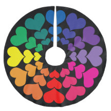 Rainbow-farbene Herzen auf schwarzem Hintergrund