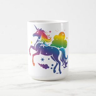 Rainbow-farbenes Einhorn-Design Kaffeetasse
